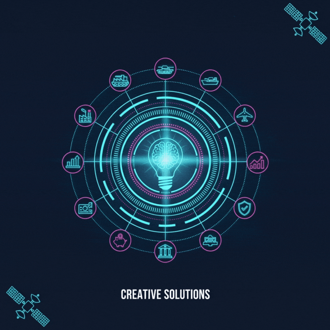 Futuristic digital interface with holographic data
